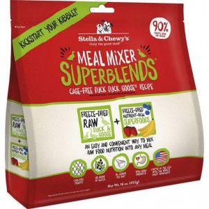 Stella & Chewy's Dog Freeze-Dried Meal Mixer Superblends Duck Duck Goose 16oz